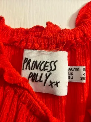 Princess Polly Red Ruffled Romper Mini Dress thumbnail 3