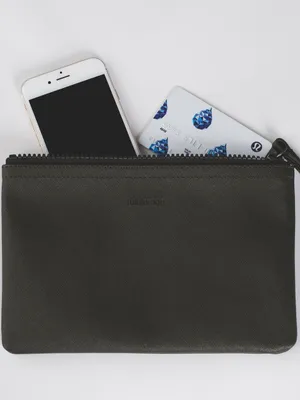 lululemon athletica Black Zip Wristlet Pouch with Strap thumbnail 2