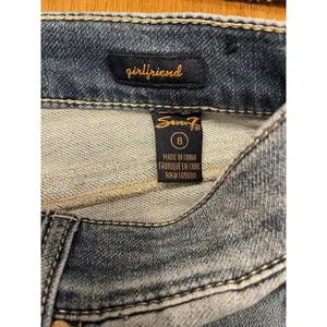 Seven7 Seven For All Mankind Jeans Women's Size 8 Cropped Girlfriend Capri Stretch thumbnail 3