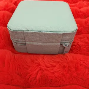 Light blue compact travel jewelry box thumbnail 4