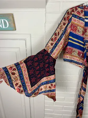 Cider Bell Sleeve Tie Wrap Top Size S thumbnail 5