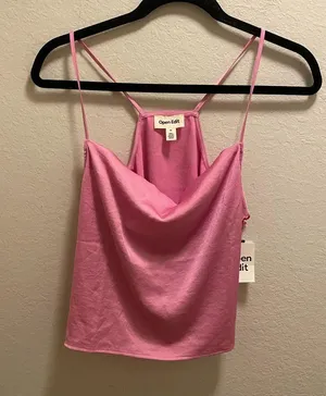 NWT Open Edit Camisole in Pink Crayon thumbnail 3