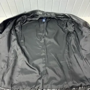 GAP Vintage Y2K 2000 Women’s Black Genuine Leather Jacket Size L‎ thumbnail 11