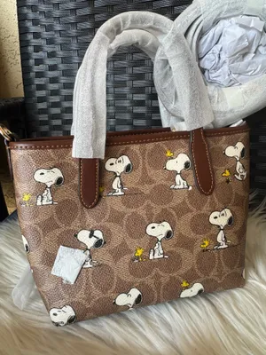 Coach X Peanuts City Mini Tote Bag In Signature Canvas With Snoopy Print thumbnail 2