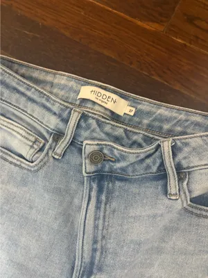 Hidden Jeans Light Wash Cross-Over Straight Leg Jeans thumbnail 2
