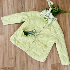 Lime Green Quilted Jacket Size L thumbnail 1