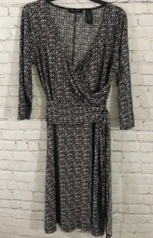 Axcess long sleeve dress with side tie Black Size L thumbnail 1