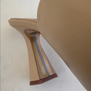 EUC Sam Edelman Leather Carmen Square Toe Flared Heel Sandals Size 9.5 thumbnail 4