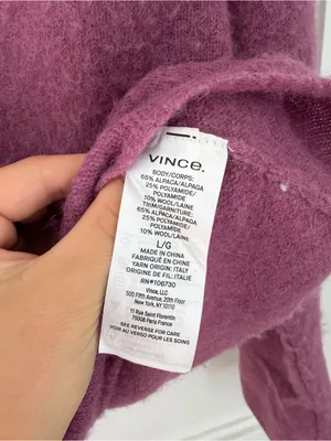 Vince Women's V-Neck Collared Sweater - Dusty Plum thumbnail 2