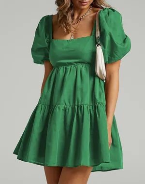 Green mini dress thumbnail 1