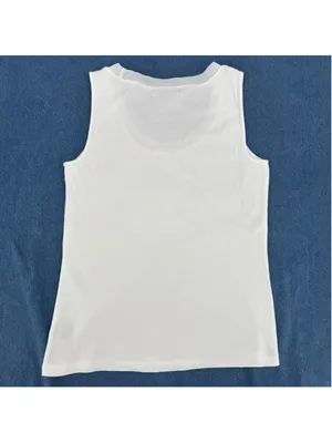 Lauren Ralph Lauren White Cardigan & Tank Top Set Linen Cotton Ribbon Trim Med thumbnail 7