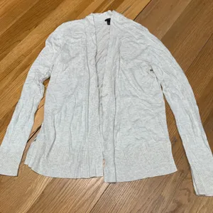Ann‎ Taylor Oatmeal Heather Open Front Cardigan Gray Size Medium 876788 thumbnail 1