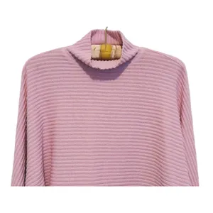 Pilcro Womens Ribbed Batwing Sweater Oversized XS Pink Coquette Preppy Ballet thumbnail 4