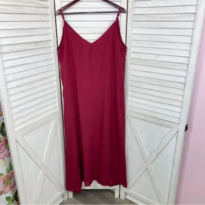 Zanzea‎ Maxi Slip Dress Maroon Red 12 Sleeveless thumbnail 7