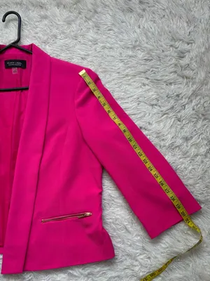 Evan Picone Black Label Hot Pink Women’s Open-Front Blazer Size 16 thumbnail 10