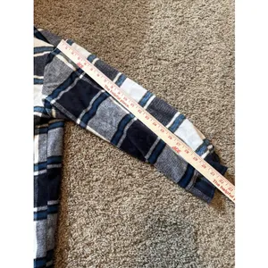 Vine & Valley Blue Plaid Long-Sleeve Flannel Shacket Large NWT thumbnail 4