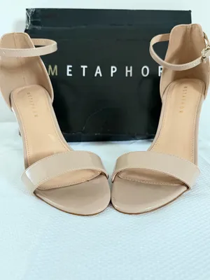 Metaphor Nude Patent Ankle Strap 4 inch Heels thumbnail 2