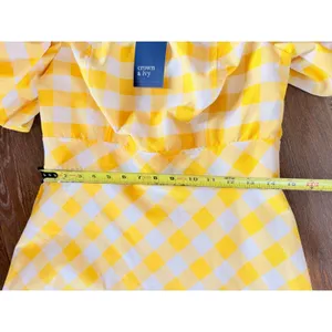 Crown‎ & Ivy Gingham Maxi Dress Womens Yellow Size 8 NWT thumbnail 6
