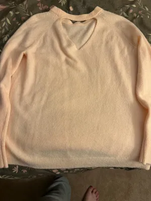 LOFT Soft Peach Crewneck Sweater thumbnail 6
