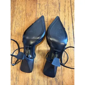 Caverley Shoes Womens Size 6 Black Zebra Slingback Strappy Pointed Toe Heels thumbnail 6