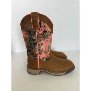 JUSTIN Women’s Trekker 11" Camo Work Boot Size 7B Waterproof Russet Brown SE4356 thumbnail 3