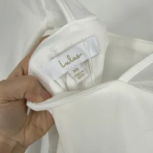 Lulus Lovingly Yours White Mesh Long Sleeve Maxi Dress Size XS Wedding Bride thumbnail 5