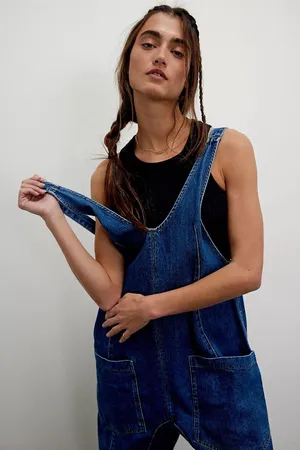 NWT Free People We The Free High Roller Jumpsuit In Sapphire Blue (Oversized Fit) Size: M $98 MSRP No refunds or cancellations thumbnail 5