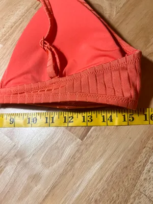 XL Women's Ribbed Crossover Triangle Bikini Top BNWTS thumbnail 4