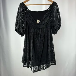 Free People Emmy Lou Mini Dress in Black‎ Size Small thumbnail 5