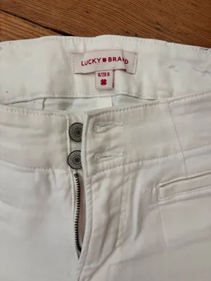 Lucky Brand Women’s Cream/Off-White Flare Jeans thumbnail 3