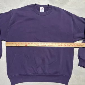Vintage Purple Jerzees Blank Crewneck Sweatshirt Size XL USA MADE 90s Fade thumbnail 3