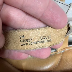 Born Idella wedge leather sandals tan size‎ 9 thumbnail 5