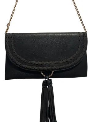 NWOT Lulus A Stitch In Time Vegan Envelope Bag With Chain thumbnail 1