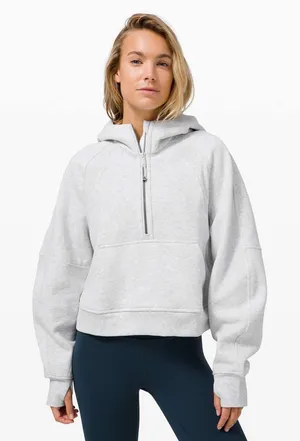 Lululemon Scuba Oversized 1/2 Zip Hoodie Heathered Core Ultra Grey like new thumbnail 1