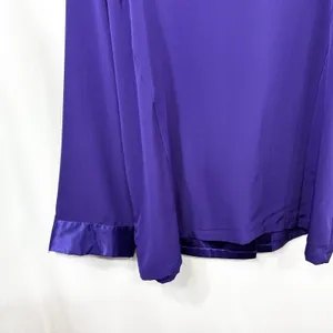 VTG Victoria's‎ Secret Large Pajama Top Purple Satin Trim Double Breasted 1696 thumbnail 7