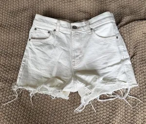 BDG White Denim Shorts thumbnail 1