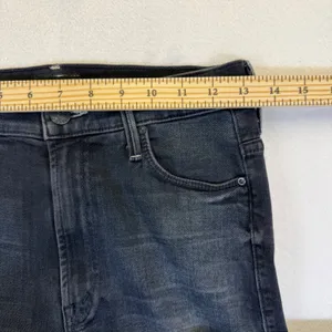 MOTHER Stunner Zip‎ Ankle Step Fray Jeans All I Want Faded Black Skinny Size 26 thumbnail 5
