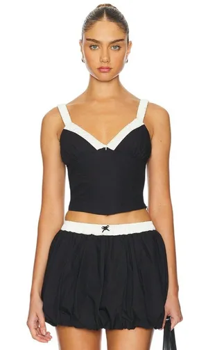 NIA Serafina Sleeveless Top in Black Small Womens Tank thumbnail 1
