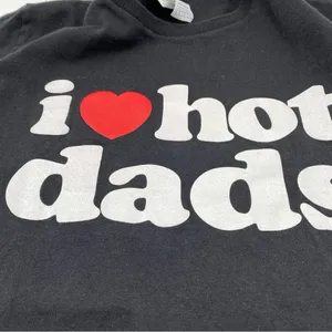 Delta I LOVE HOT DADS funny TEE T SHIRT Small SM Skate heart thumbnail 2