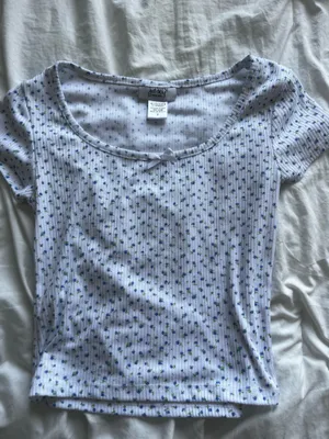 square neck floral shirt Blue thumbnail 1