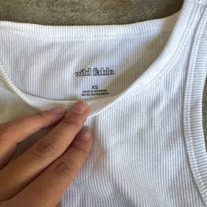 Wild fable white ribbed tank top  thumbnail 2