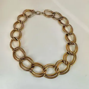 Gold tone chunky link necklace Gold thumbnail 3