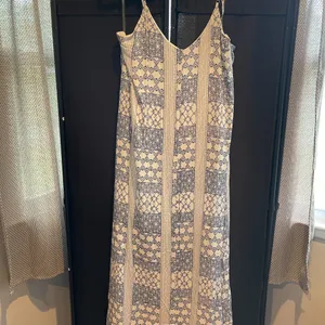 Emily Wonder Blue and White Maxi Sundress - Size L - NWT thumbnail 6
