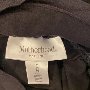 Motherhood, maternity size M, black, stretchy pants with white stripe thumbnail 4