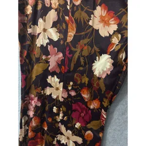 By Anthropologie Floral Flare Pants Womens‎ 8 NWT High Rise Wide Leg Satin Multi thumbnail 5