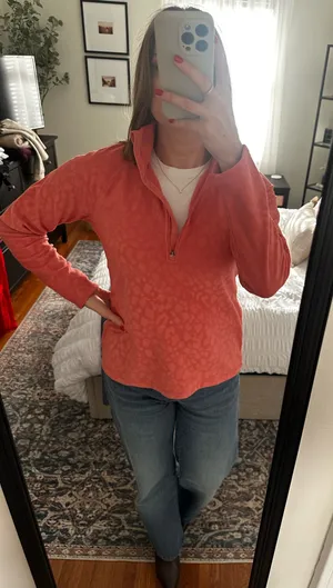 Pink Eddie Bauer fleece pullover thumbnail 1