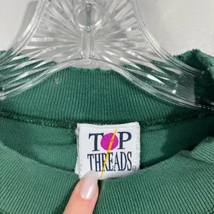 The Vintage Shop Vintage 90s Nature Embroidered Deer Mock Neck Lazy F Ellisburg PA Thrashed Tee L thumbnail 3