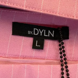 BY.DYLN Hendrix Corset Pink‎ Pinstripe Square Neck Crop Top DL2581 Womens Large thumbnail 15