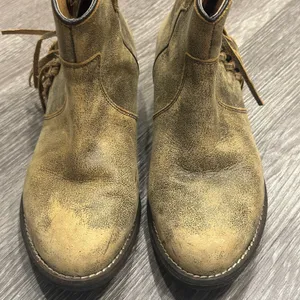Very Volatile Lookout Fringe‎ Bootie Tan Leather Western Ankle Boots Sz 8.5 Boho thumbnail 2