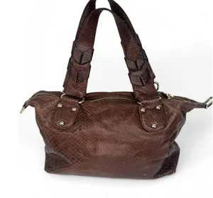 Cole Haan Bethany Snakeskin Leather Purse Shoulder Medium Sized Top Bag thumbnail 3